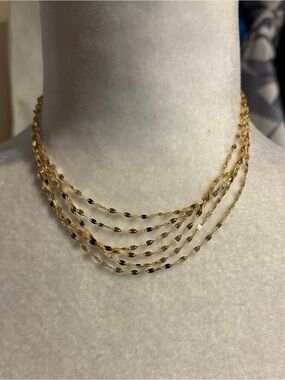 Lana Jewelry Mega Gloss Blake 6 Strand Choker - 14k Yellow Gold